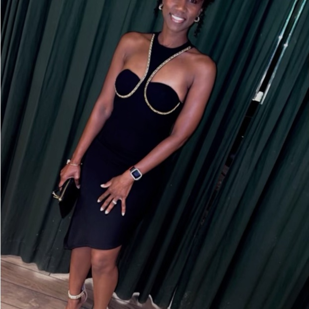 Black cocktail dress